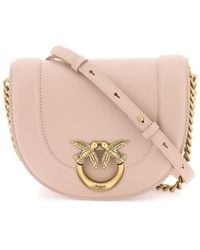 Pinko - Mini Love Bag Klicken Sie auf runde Leder -Umhängetasche - Lyst