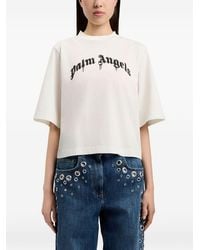 Palm Angels - T-Shirt aus Baumwolle mit -Logo - Lyst