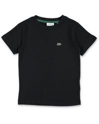 Lacoste - T-shirts En Polo's Zwart - Lyst
