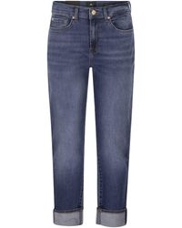 7 For All Mankind - Vaqueros boyfriend holgados y ajustados de talle medio de - Lyst
