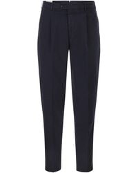 PT Torino - Stretch Cotton Tailored Trousers - Lyst