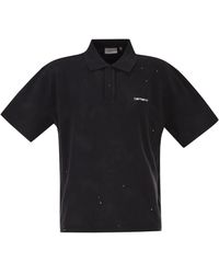 Carhartt - Polo de algodón con detalles de salpicaduras de pintura de - Lyst