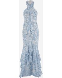 Ralph Lauren Madras Halter Maxidress | Lyst