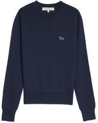 Maison Kitsuné - Sweater With W Baby Fox Application - Lyst