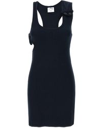 Courreges - Courres 'double Buckele 90's Rib 'jurk - Lyst