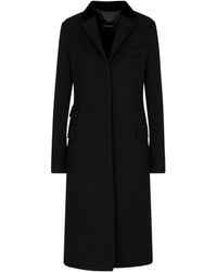 Emporio Armani - Coats schwarz - Lyst