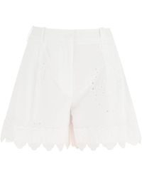 Simone Rocha - Shorts de algodón bordado - Lyst
