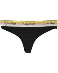 Calvin Klein - Logo Band Thong - Lyst