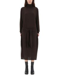 Lemaire - "Trompe L'Oeil" Midi Dress - Lyst