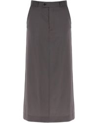 MM6 by Maison Martin Margiela - Maxi -Rock mit Tieable Panel - Lyst
