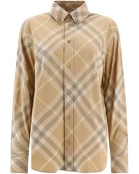 Burberry - Check Cotton Shirt - Lyst