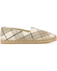 Burberry - Embroidered Canvas Mews Check Espadrilles - Lyst