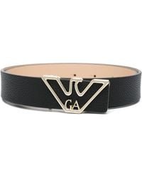 Emporio Armani - Ceinture À Boucle Logo - Lyst