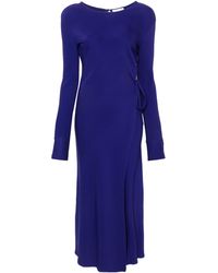 forte_forte - Stretch Cady Crepe Wrapover Dress Clothing - Lyst