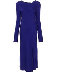 forte_forte - Stretch Cady Crepe Wrapover Dress Clothing - Lyst