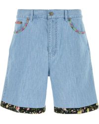 Valentino Garavani - Denim Bermuda Shorts - Lyst