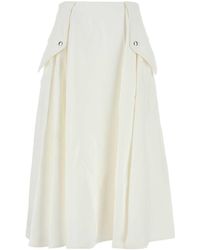 Bottega Veneta - Viscose Blend Skirt - Lyst