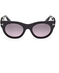 Tom Ford - Zonnebril Ft1315 01 B Marine Zwart/grijs Gradiënt Dames - Lyst