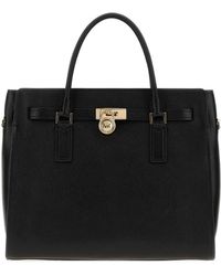 MICHAEL Michael Kors - Black Leather Hamilton Moderne Handbag - Lyst