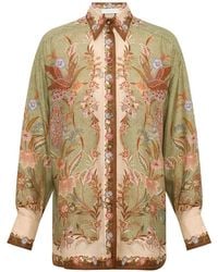 Zimmermann - Loose Printed Shirt - Lyst