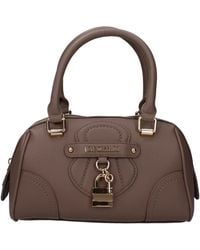 Love Moschino - Borse A Mano Donna Poliuretano Grigio/Tortora - Lyst