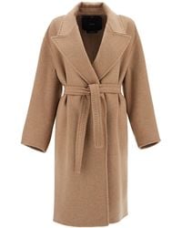 Max Mara - Cashmere Robe-Style Coat With Eight - Lyst