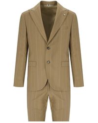 Manuel Ritz - Pinstripe Single Breasted Suit - Lyst