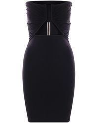 Rick Owens - Jersey Prong Mini-Jurk - Lyst