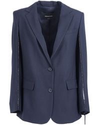 Fabiana Filippi - Bistretch Wool Single Breasted Jacket With Filo Diamante - Lyst