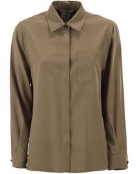Max Mara - Mxmsiamese Zijden Canvas Shirt - Lyst