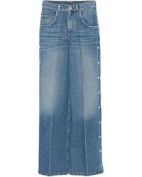 Stella McCartney - Stella Mc Cartney Snap Stud Embellished Jeans - Lyst