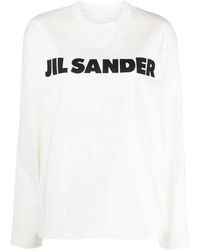 Jil Sander - Sudadera De Algodón Con Logo Estampado - Lyst