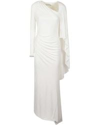 Self-Portrait - Long Draped Dress - Lyst