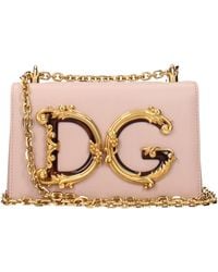 Dolce & Gabbana - Dolce&Gabbana Shoulder Bags/Powder Leather - Lyst