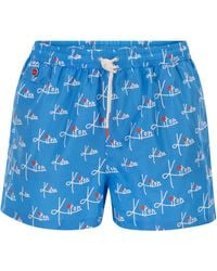 Kiton - Short Patterned Swim Boxers - Lyst