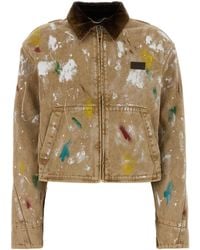 Moschino - Camel Cotton Jacket - Lyst