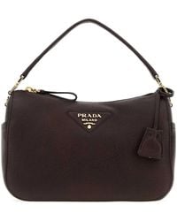Prada - Dark Leather Small Handbag - Lyst