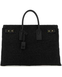 Saint Laurent - Raffia Medium Sac De Jour Shopping Bag - Lyst