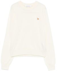 Maison Kitsuné - Pull à col rond en laine bébé renard de Maison Kitsune - Lyst