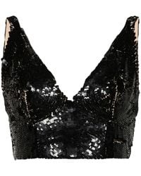 P.A.R.O.S.H. - P.A.R.O..H. Grand Sequinned Crop Top - Lyst