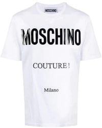 Moschino - T-Shirt Met Logoprint - Lyst