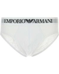 Emporio Armani - Stretch Cotton Brief - Lyst