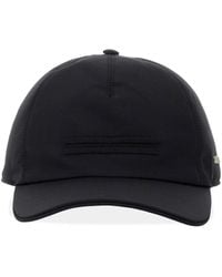 ZEGNA - Italian Leather-Trimmed Hat - Lyst