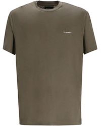 Emporio Armani - Logo Cotton Blend T Shirt - Lyst