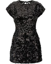 Ganni - 'Velvet Pailletten Mini' Kleid - Lyst
