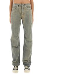 Rick Owens - Straight Mid Rise Jeans - Lyst