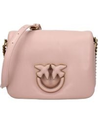 Pinko - Borse A Tracolla Love Donna Pelle Rosa/Rosa Cipria - Lyst