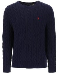 Polo Ralph Lauren - Crew Neck Sweater In Cotton Knit - Lyst