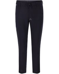 BOSS - Linen Blend Chino Trousers With Drawstring - Lyst