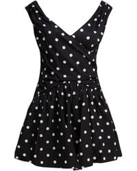 Self-Portrait - Polka Dot Flared Dress - Lyst